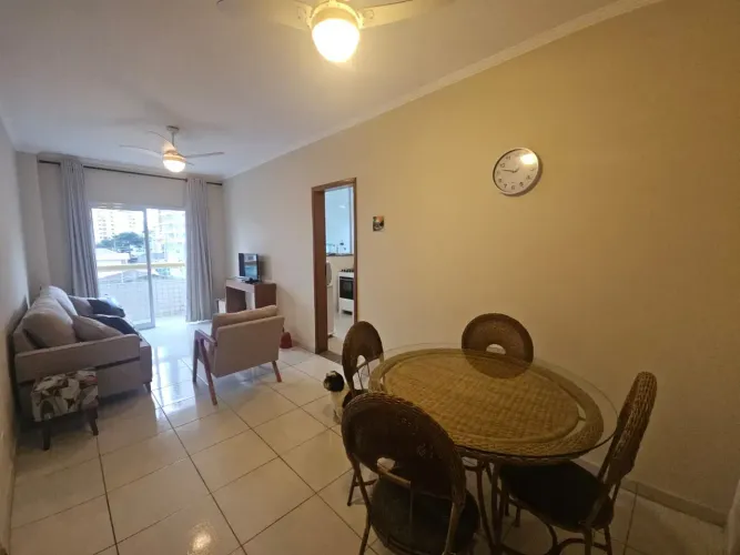 Apartamento mobiliado de 1 quarto para locação na Tupi - Praia Grande - SP