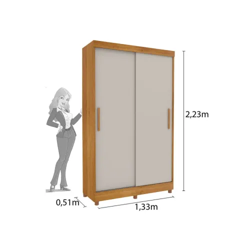 Guarda Roupa Firenze 2 portas com pés