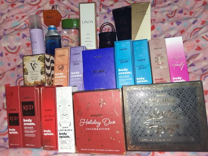Produtos wepink, natura e boticário