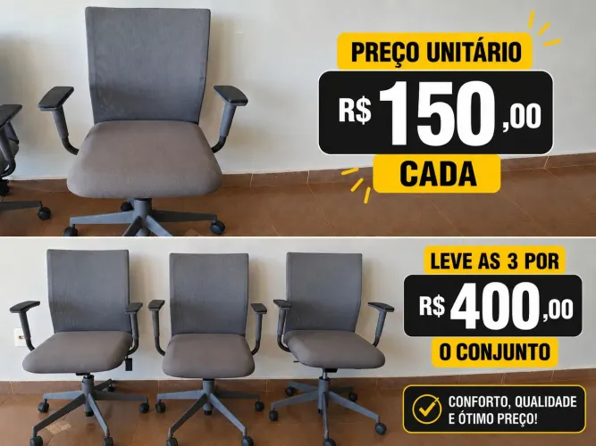  CADEIRAS ESCRITÓRIO ALBERFLEX 