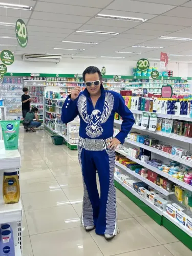 Macacão Elvis Presley Cover Jumpsuits
