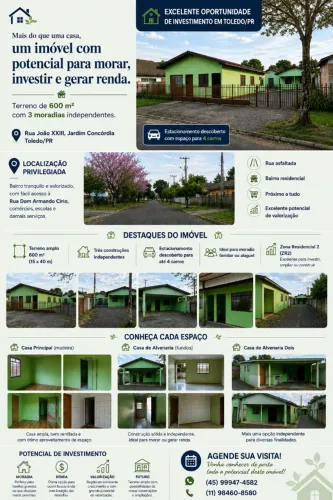 "Mais do que uma casa, um imóvel com potencial para morar, investir e gerar renda 