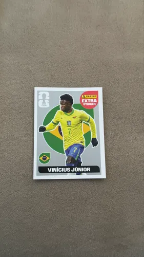 Figurinha Legend Prata Vinícius Jr Copa do Mundo 2026 Panini Rara Original