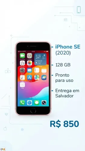 iPhone SE 2020 128GB Preto | Excelente desempenho | Entrego em Salvador