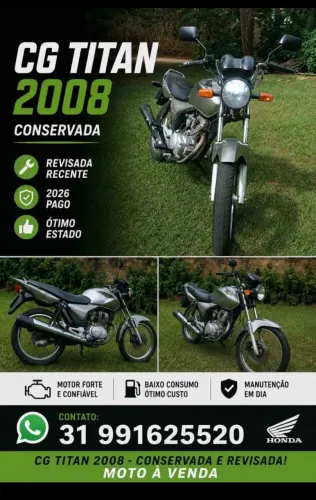 CG Titan 150 2008 - Conservada | Revisada | Documento 2026 Pago