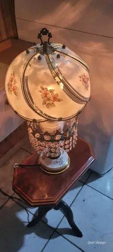 Abajour antigo de porcelana