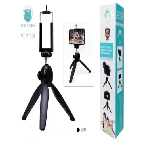 Tripé de mesa com suporte para celular 