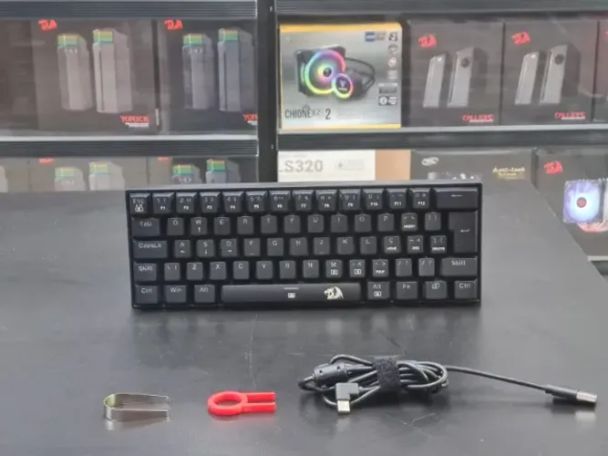 Teclado Redragon Dragonborn Preto Switch Marrom