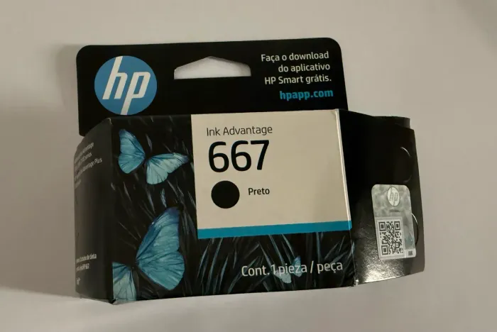 Cartucho de Tinta HP 667 Preto aberto por engano