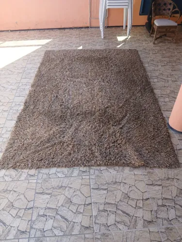 Tapete felpudo marrom mesclado 2 m X 3 m