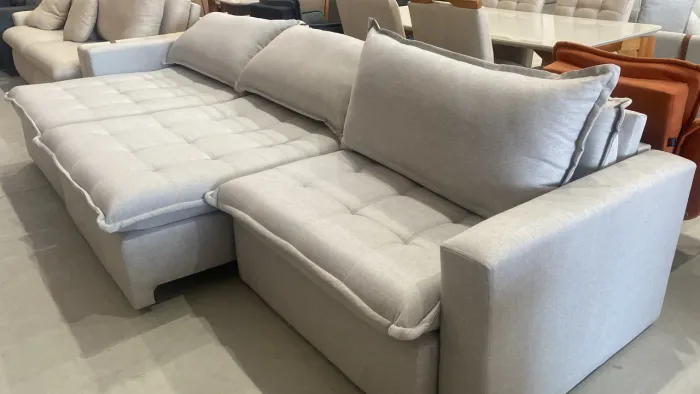 Sofá 3,30 Cinza Novo