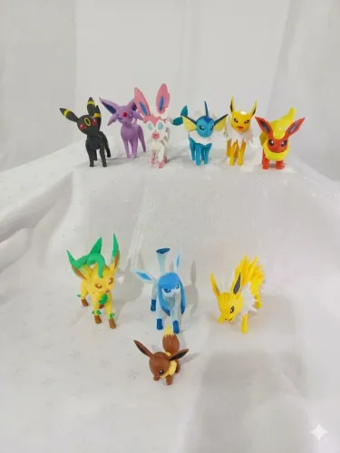Combo coleções Tomy e jazwares Eevee, leafeon, glaceon, 2 jolteon, vaporeon, falarei, sy +