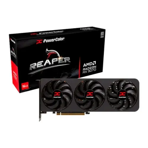 Placa de Video PowerColor Radeon RX 9070 Reaper 16GB GDDR6 256-bit [novo]