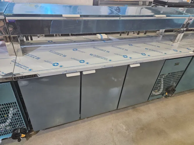 balcão refrigerado condimentador 2 metros inox novo