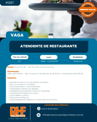 Atendente de Restaurante
