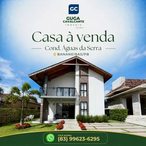 CONDOMÍNIO ÁGUAS DA SERRA BANANEIRAS/PB. Casa à venda com 5 suítes