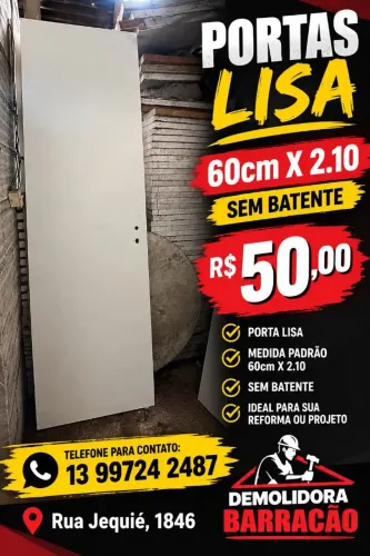 Porta Lisa 60x210 SEM BATENTE