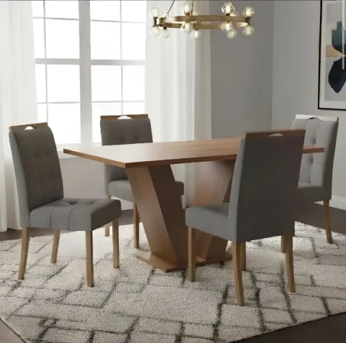 Conjunto de Jantar Milano 4 Lugares