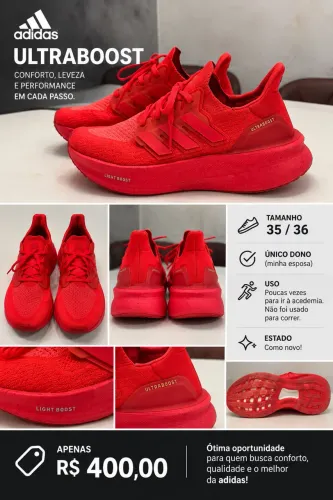 Ultraboost usado poucas vezes apenas pra ir academia. 35/36