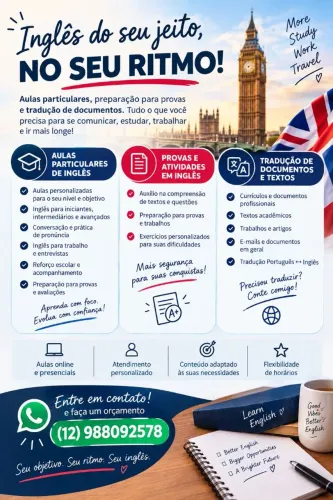 AULAS PARTICULARES INGLÊS