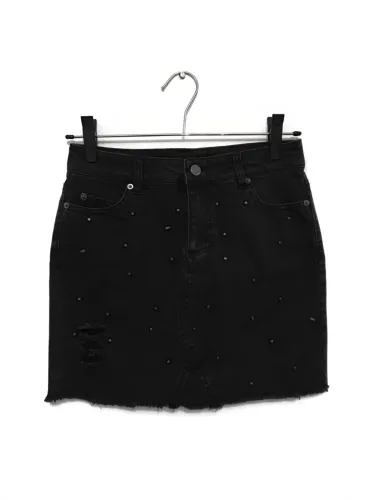 Saia Jeans com Spikes