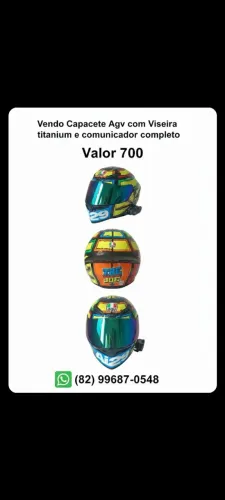 Capacete AGV C/ comunicador 