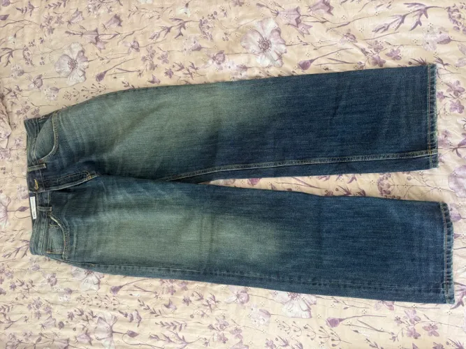 Calça jeans Zara wide leg lavagem escura - tam. 38