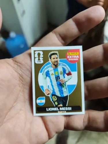 Messi ouro Dourado extra sticker copa