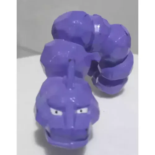 Miniatura Vintage Pokemon Onix Roxo Claro - Feita à Mão - 7,5 cm - Anos 90
