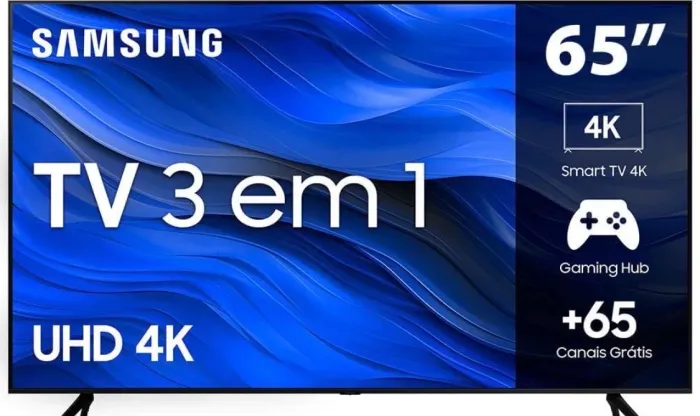 TV Samsung 65" - Tela trincada / Para peças