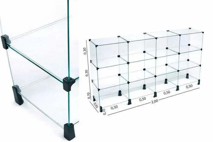 Balcão Vitrine Vidro 4mm Temperado