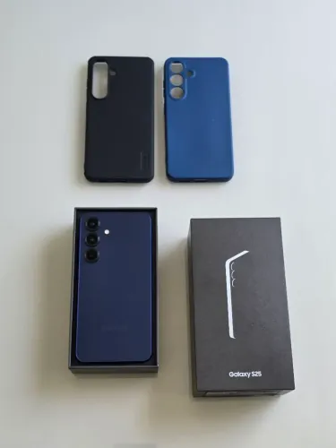 Samsung S25 5G Azul 256GB 12GB semi novo completo
