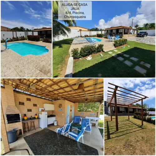 Casa 4/4 com piscina em condomínio - Jauá | Temporada