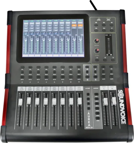 Mesa de som digital e interface de áudio 16 canais multitrack soundvoice mda20 Ñ Atrium 20