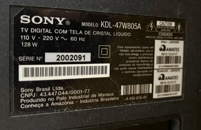 Smartv Sony - KDL47W805A - COM DEFEITO