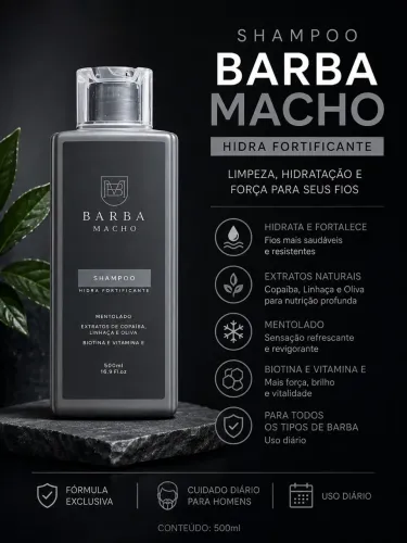 Shampoo barba macho 