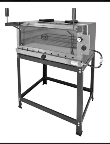 Forno industrial mr com infravermelho e pedra refratária 80x60 a gás