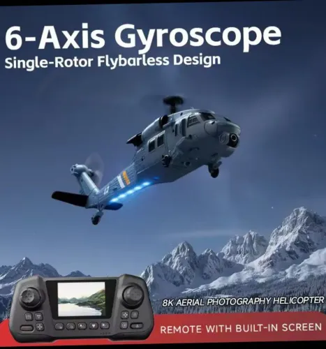 Mini helicóptero 4DRC L2 câmera 8Ke rádio recarregável