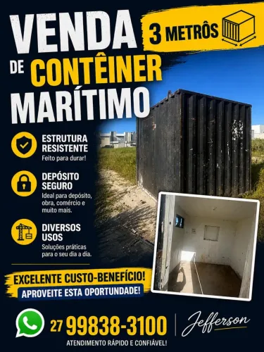 Contêiner marítimo de 3 metros
