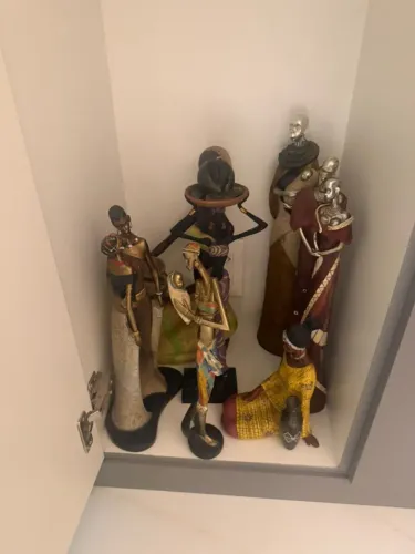 Lote com 7 Esculturas Africanas Decorativas