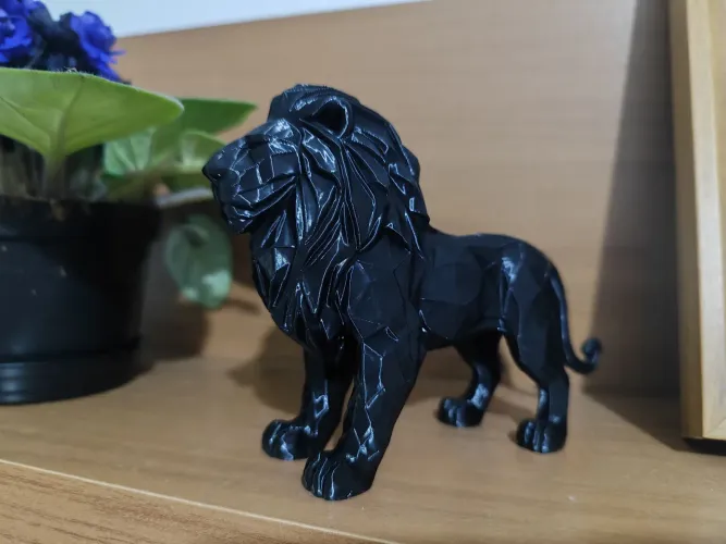 Leão preto decoração