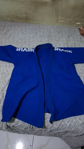 Kimono Azul Shark A4 + Faixa Branca [LEIA A DESCRIÇÃO]