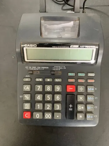 Calculadora de impressão Casio HR-100TM