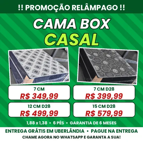 ? CAMA BOX CASAL R$ 349,99 - ENTREGA GRÁTIS