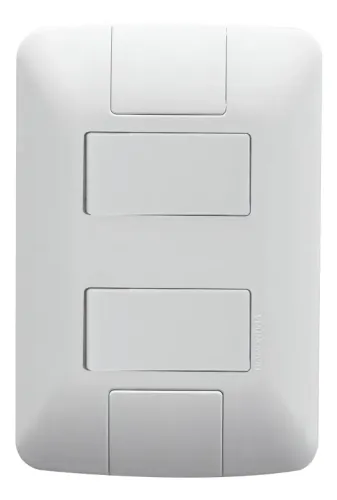 Kit 10 Interruptor Duplo 2 Teclas De Parede Tramontina Aria