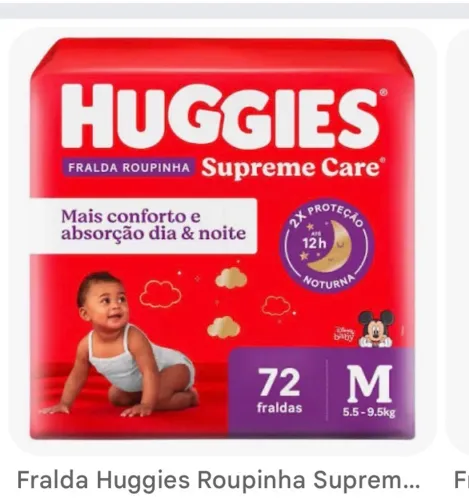 FRALDA HUGGIES M com 72 fraldas
