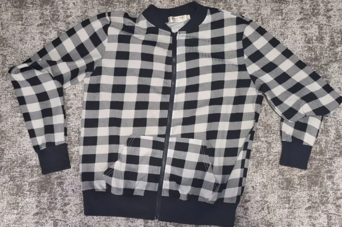 Jaqueta Bomber Xadrez Feminina - Tamanho P/M