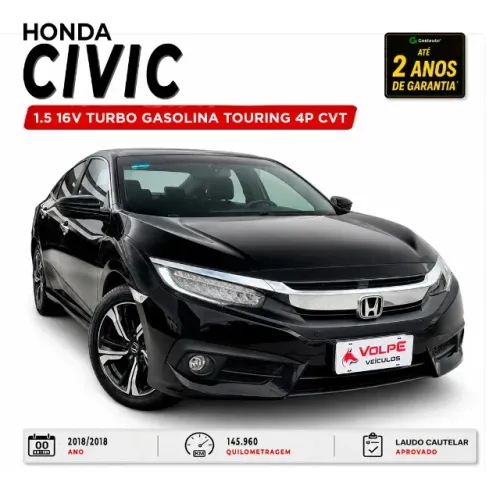 Honda Civic Sedan Touring 1.5 Turbo 16V Aut.4p 2018