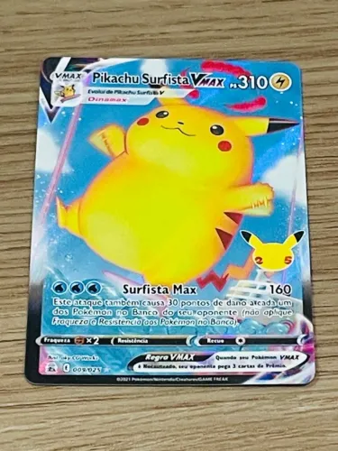 Carta POKEMON Pikachu Surfista-VMAX (09/25) FOIL NM - RU #09  Celebrações (2021)