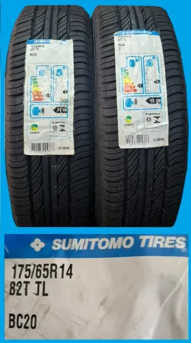 Par de Pneus Aro 14 Sumitomo 175 x 65 BC20_Montagem Grátis_Aceito Cartão*